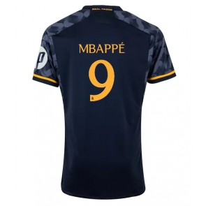 Real Madrid Kylian Mbappe #9 Replika Udebanetrøje 2023-24 Kortærmet